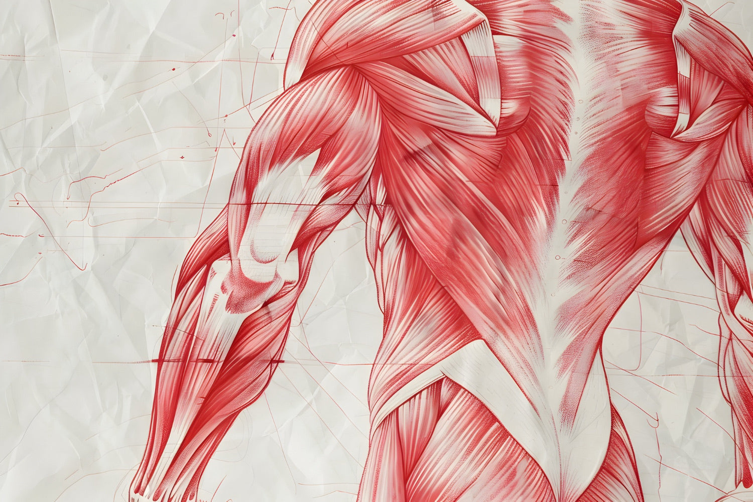 Anatomisk illustration av muskler i kroppen