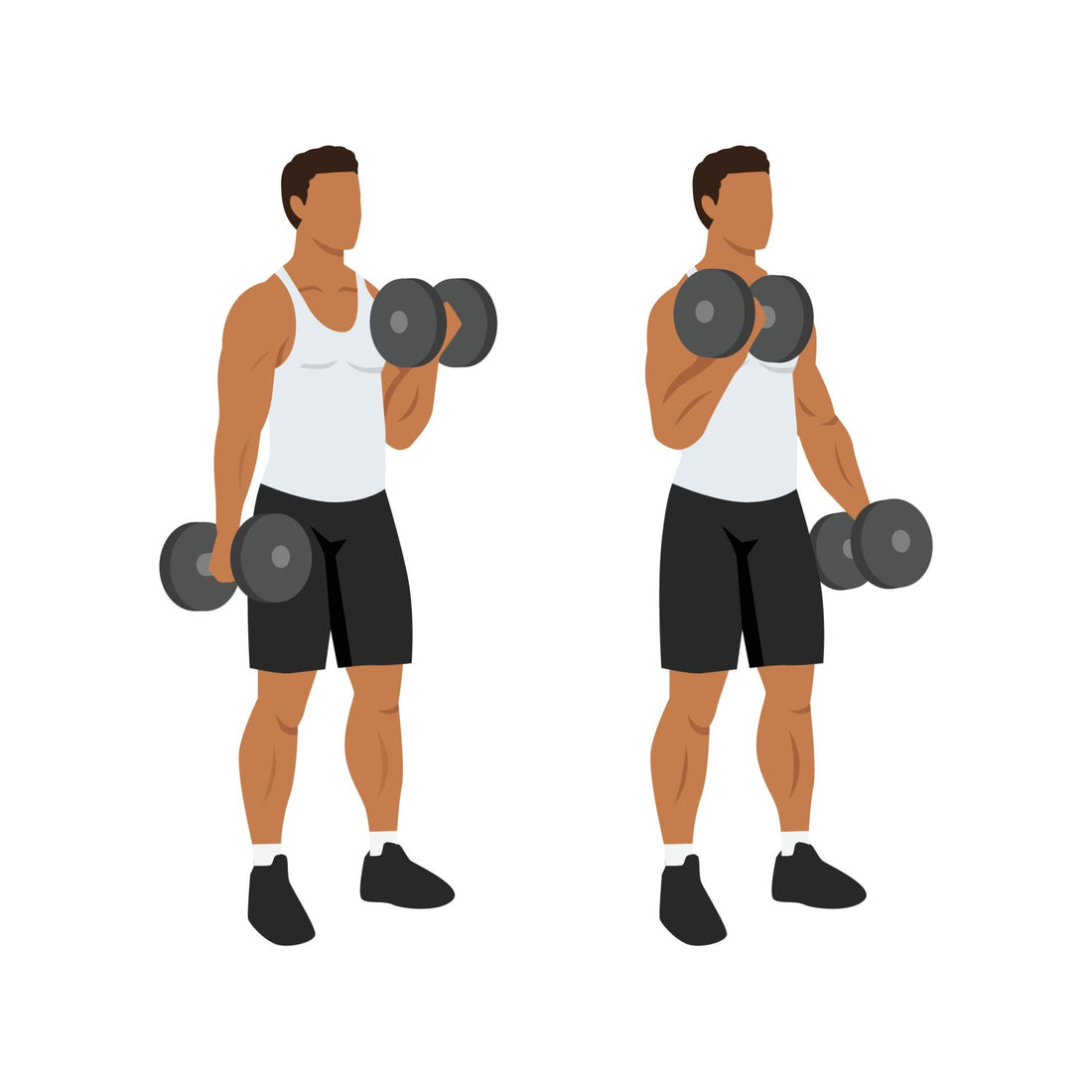 Dumbbell bicep curls - Så här gör du