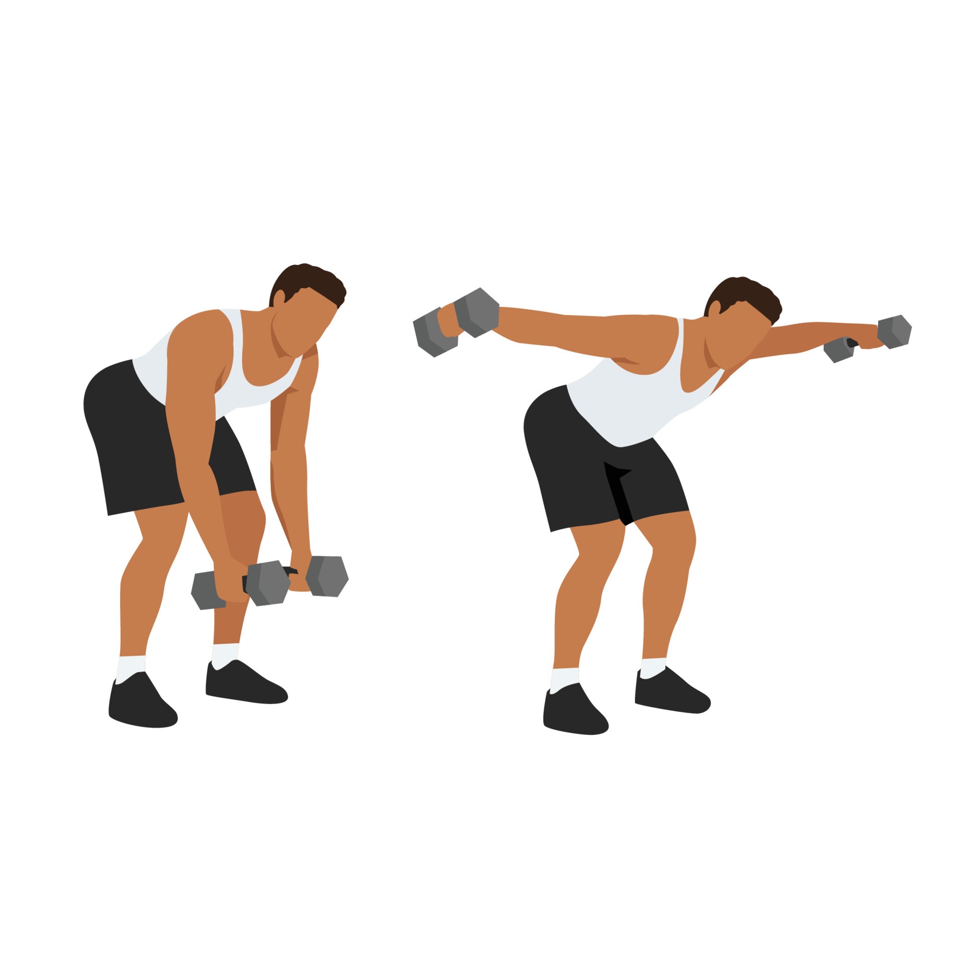 Reverse dumbbell flyes - Så här gör du