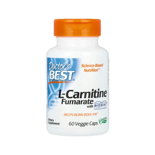 Doctor's Best L-karnitin fumarat, kapselburk med orange lock
