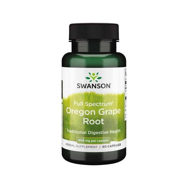 Kapselburk Oregon grape root, Full Spectrum, SWANSON, grön etikett
