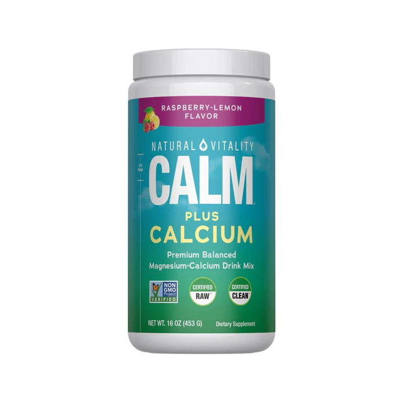 Natural Calm Plus Calcium, Raspberry Lemon - 453 grams