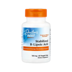 Stabiliserad R-liponsyrakapslar i vit burk med orange lock, 100 mg, 60 kapslar
