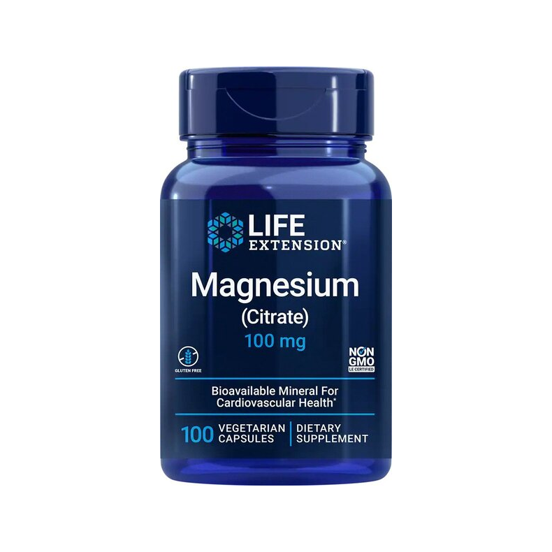 Life Extension magnesiumcitrat 100 mg kapselflaska, 100 kapslar