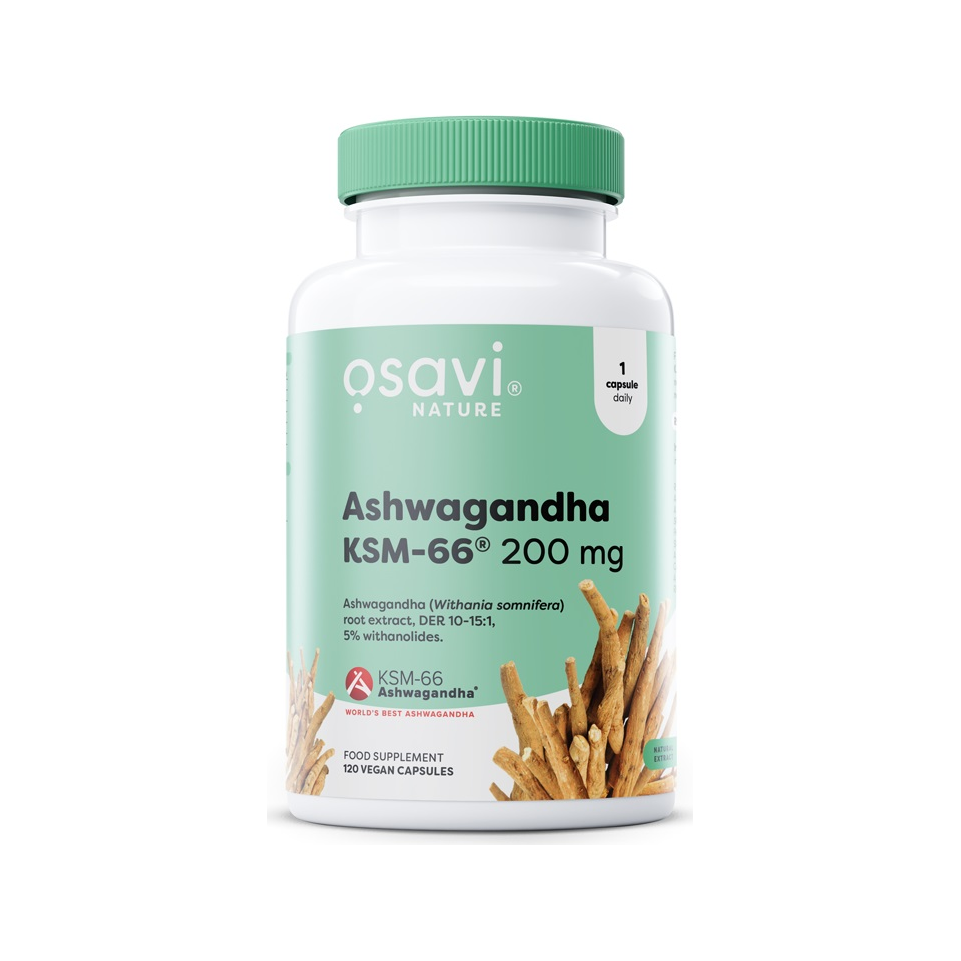 Ashwagandha KSM-66, 200mg - 120 vegan caps