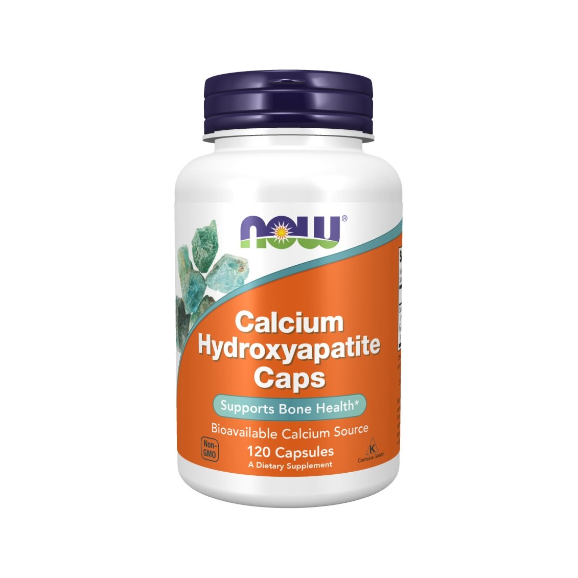 Kapslar i burk: NOW Foods Calcium Hydroxyapatite, 120 st.