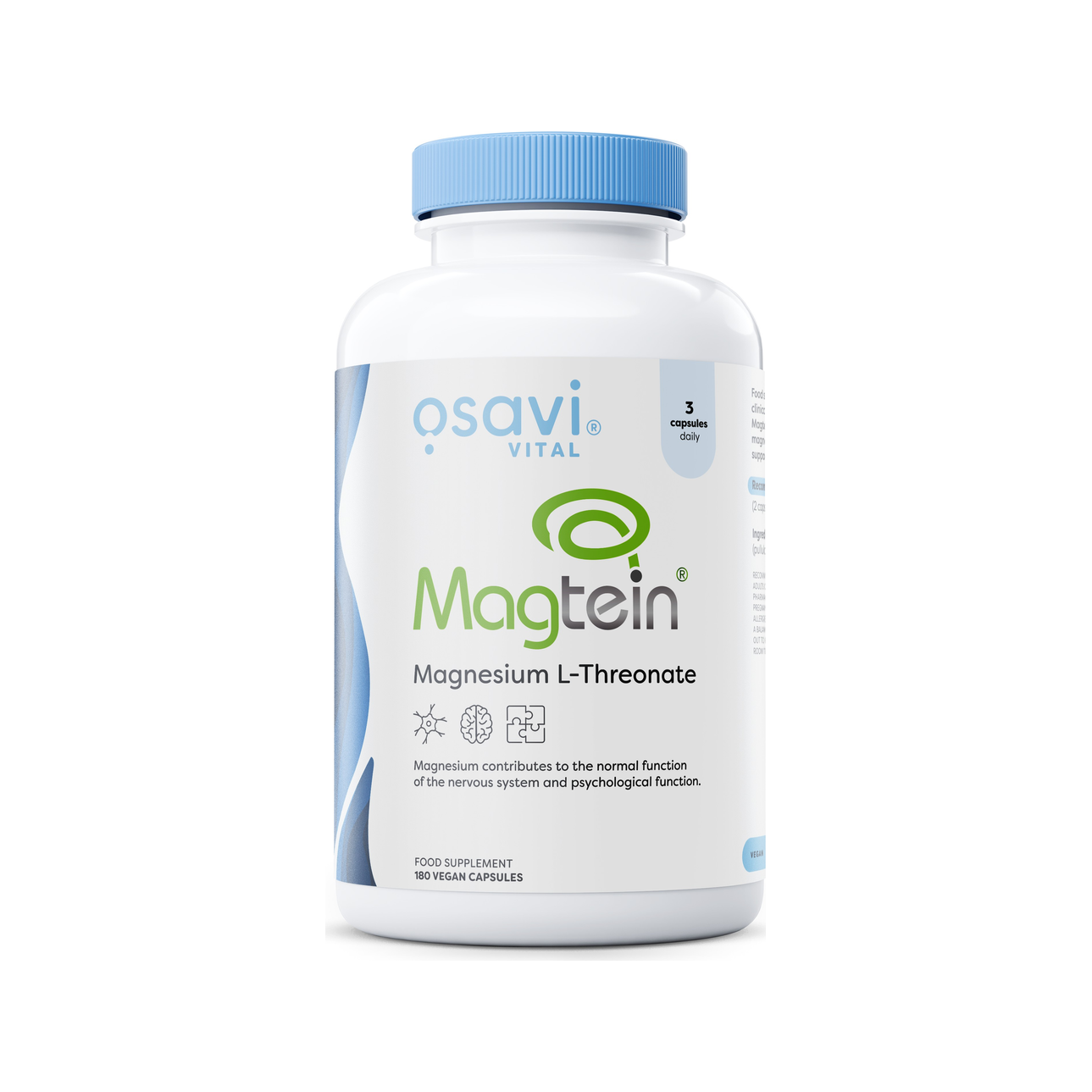 Magtein Magnesium L-threonate - 180 vegan caps