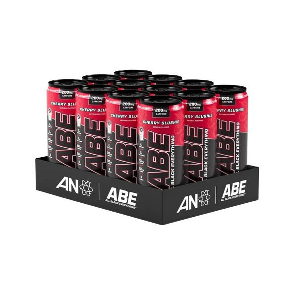 ABE Energy + Performance-dryckesburkar, röd smak, 12-pack.