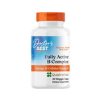 Kapselburk Doctor's BEST Fully Active B-Complex med Quatrefolic, 30 vegetabiliska kapslar