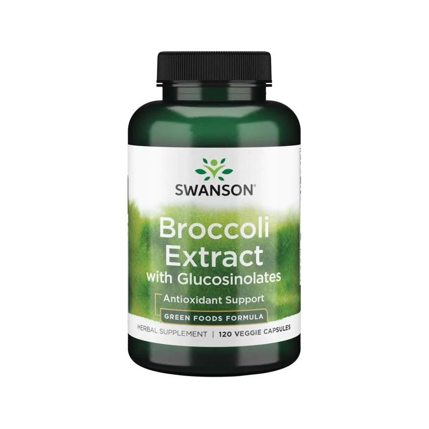 Kapselburk med Swanson broccolieextrakt med glukosinolat, 120 veggiekapslar
