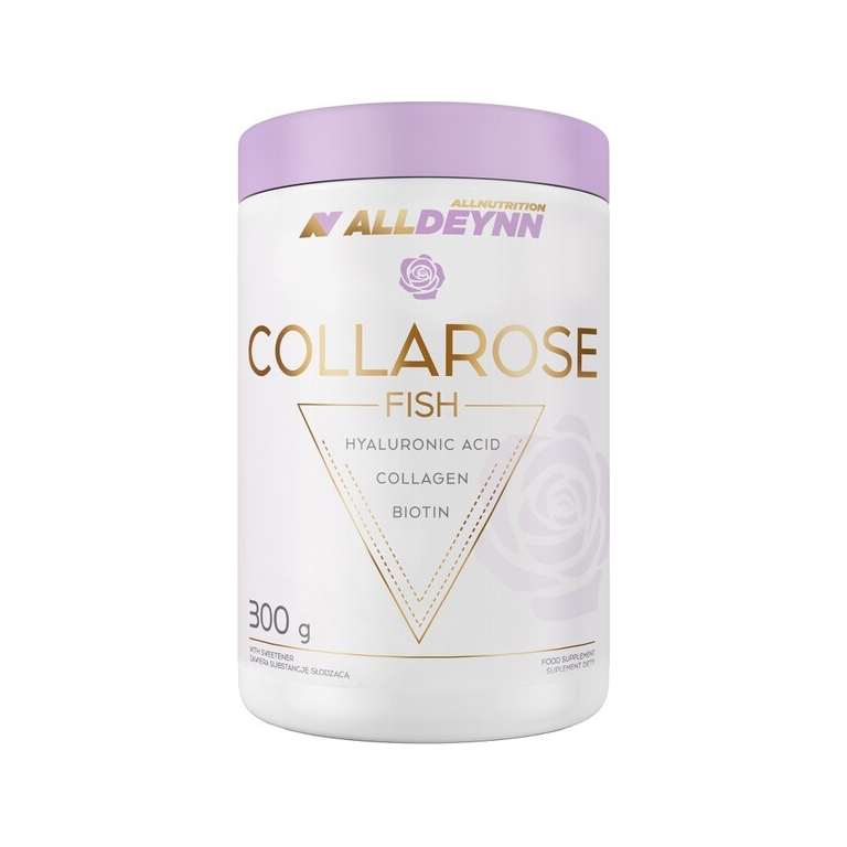 Allnutrition AllDeynn Collarose fish-burk med rosornament, lila lock, 300 g