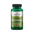 Swanson Bromelain kosttillskott 500 mg, grön flaska med kapsletikett