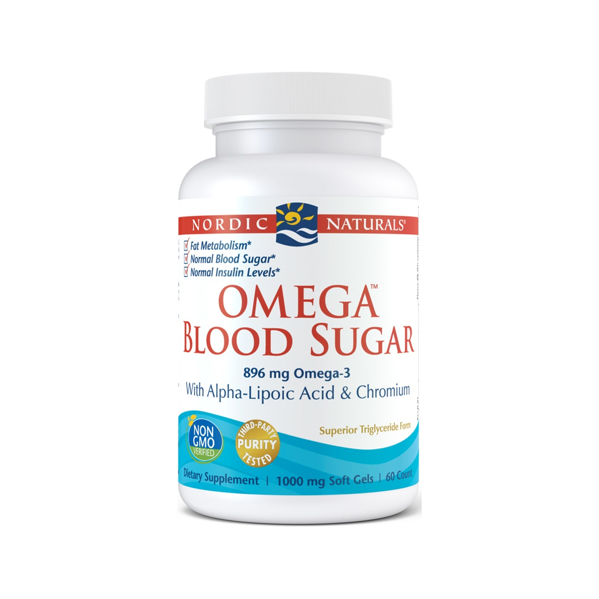 Omega Blood Sugar, 896mg - 60 softgels