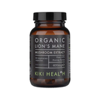 Kapseltillskott KIKI Health Organic Lion's Mane svampextrakt 400 mg i bärnstensflaska