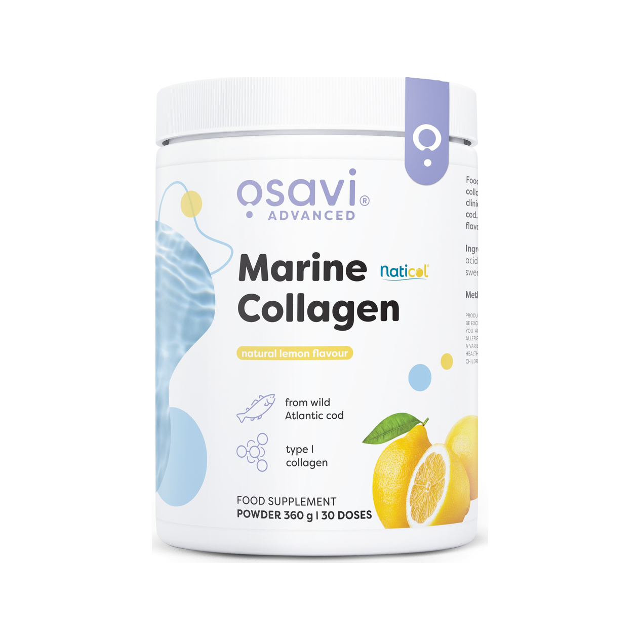 Marine Collagen Wild Cod, Lemon - 360 grams