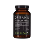 Psylliumskal-kapslar från KIKI Health i brun burk med etikett