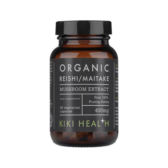 Kapselbehållare: Organic Reishi/Maitake-extrakt, 60 vegetariska kapslar, 400 mg