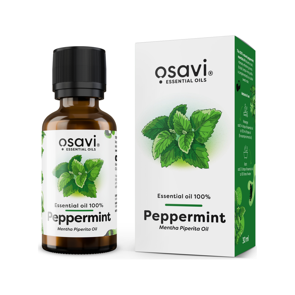 Essential Oil 100%, Peppermint - 30 ml.