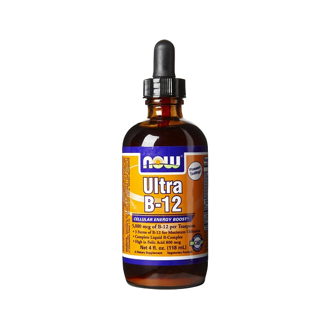 NOW Foods Ultra B-12 droppflaska med pipett, 118 ml