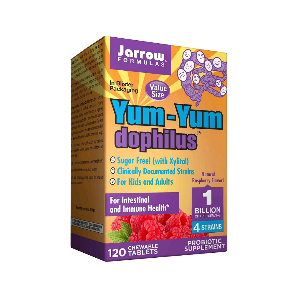Yum-Yum Dophilus, 1 Billion CFU (Raspberry) - 120 chewable tabs