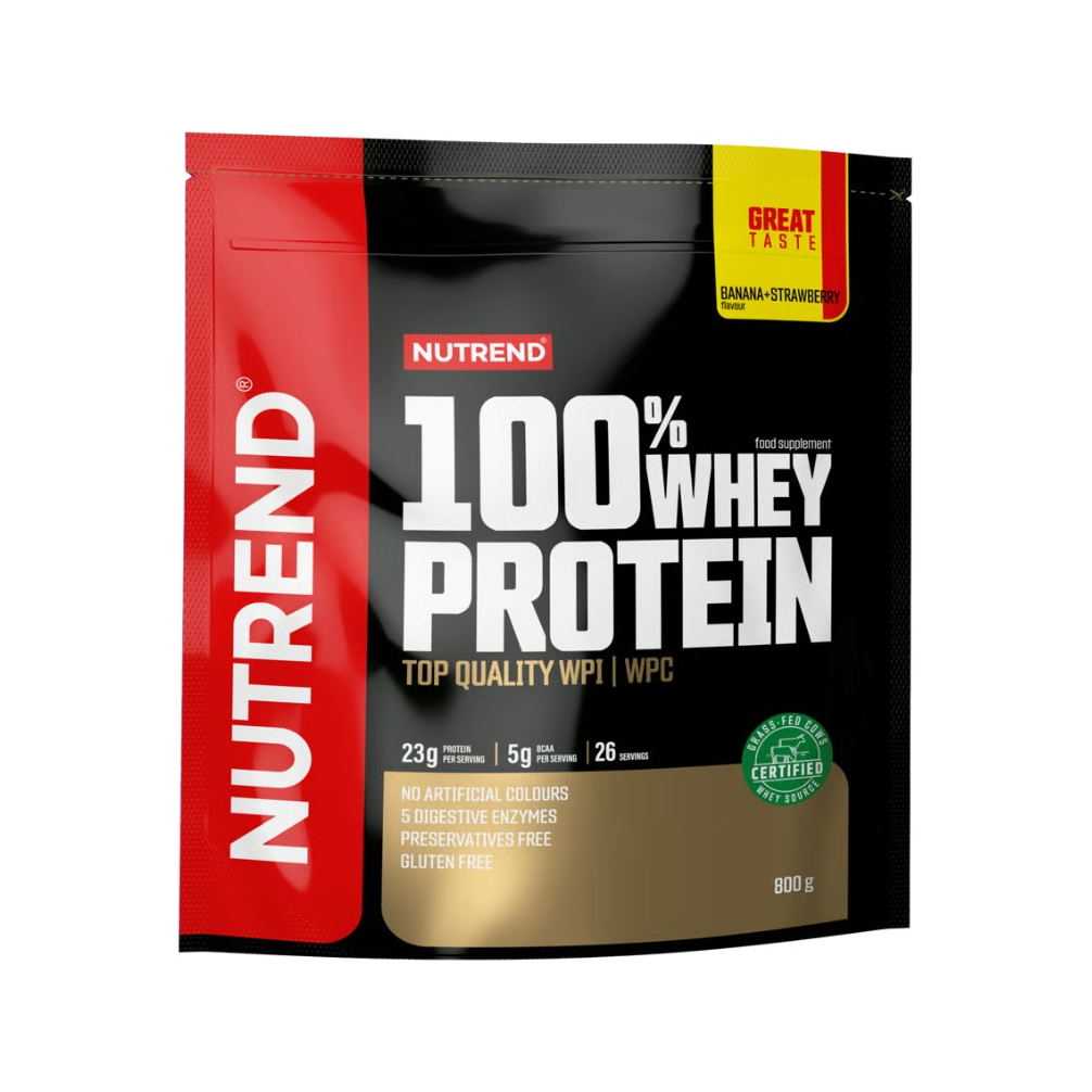 100% Whey Protein, Banana + Strawberry - 800 grams