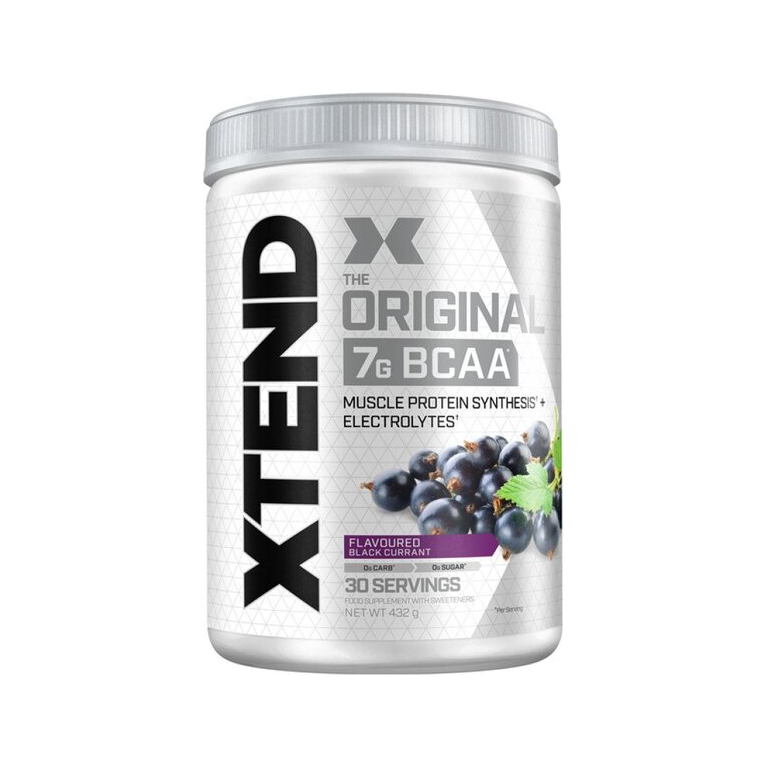 BCAA-pulver i burk med svartvinbärssmak (Xtend, 441 g)
