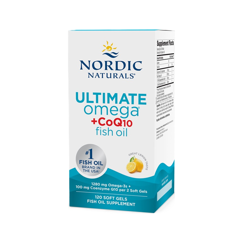 Ultimate Omega + CoQ10, 1280mg Lemon - 120 softgels