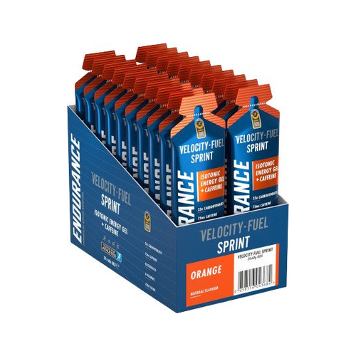 Isotonisk energigel Velocity-Fuel Sprint, orange, 20 x 60 g