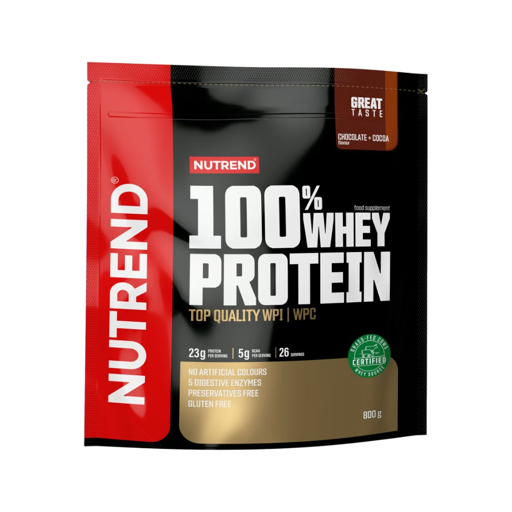 100% Whey Protein, Chocolate + Cocoa - 800 grams