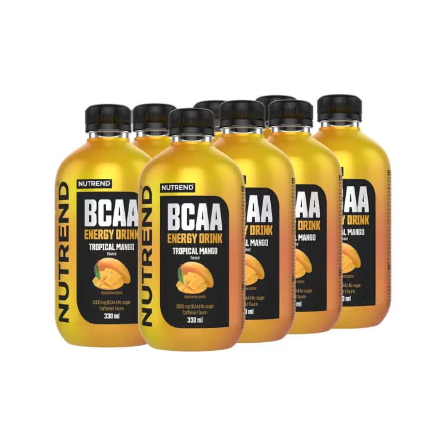BCAA Energy Drink, Tropical Mango - 8 x 330 ml.