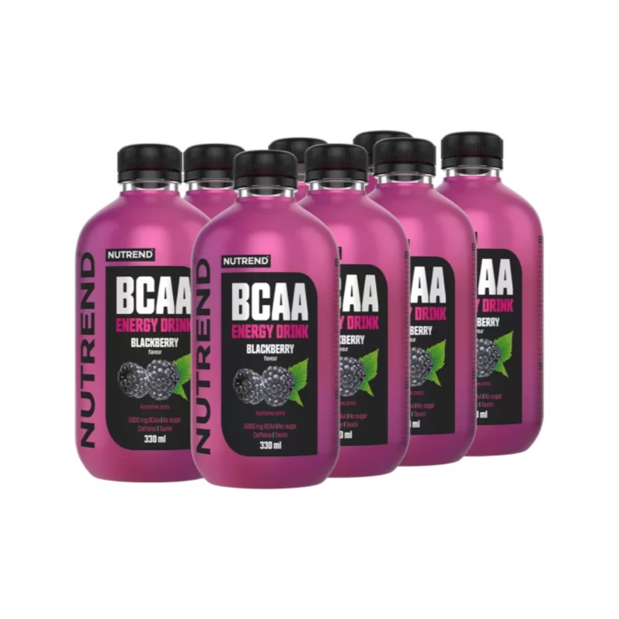 BCAA Energy Drink, Blackberry - 8 x 330 ml.
