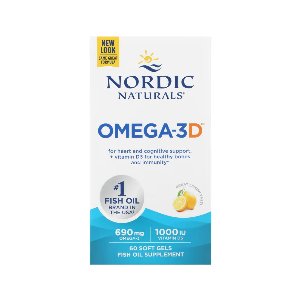 Omega-3D, 690mg Lemon - 60 softgels