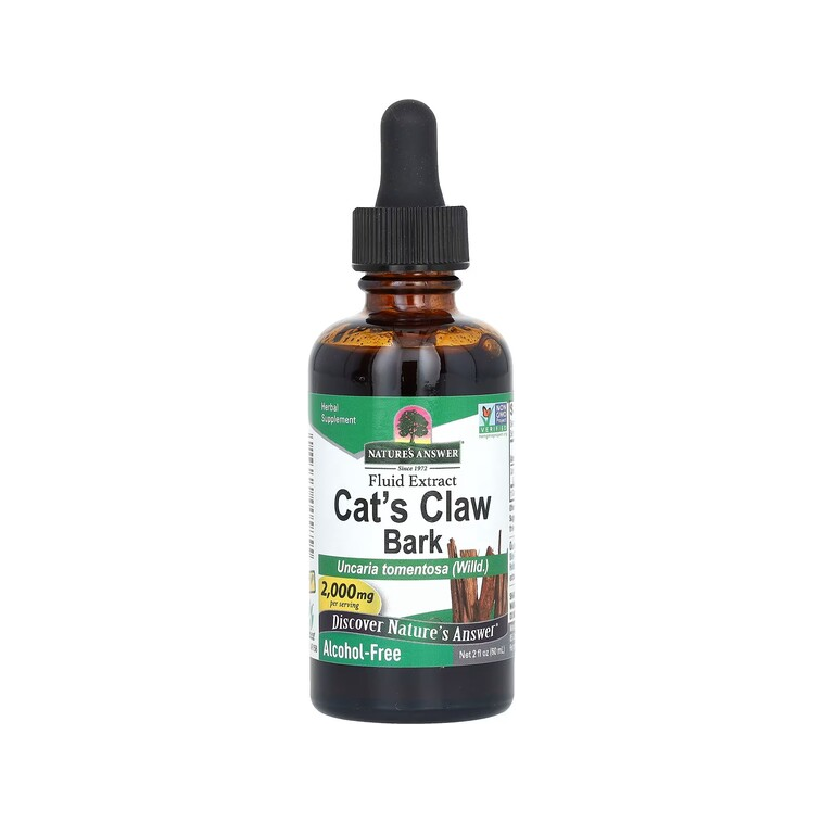 Nature's Answer kattklo bark flytande extraktflaska med pipett, 2000 mg