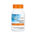 Doctor's Best vitamin D3-tillskott i flaska med orange lock