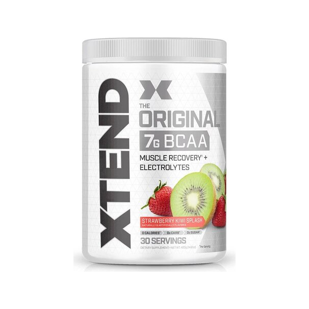 BCAA-pulver i burk med jordgubb-kiwismak (Xtend, 441 g)