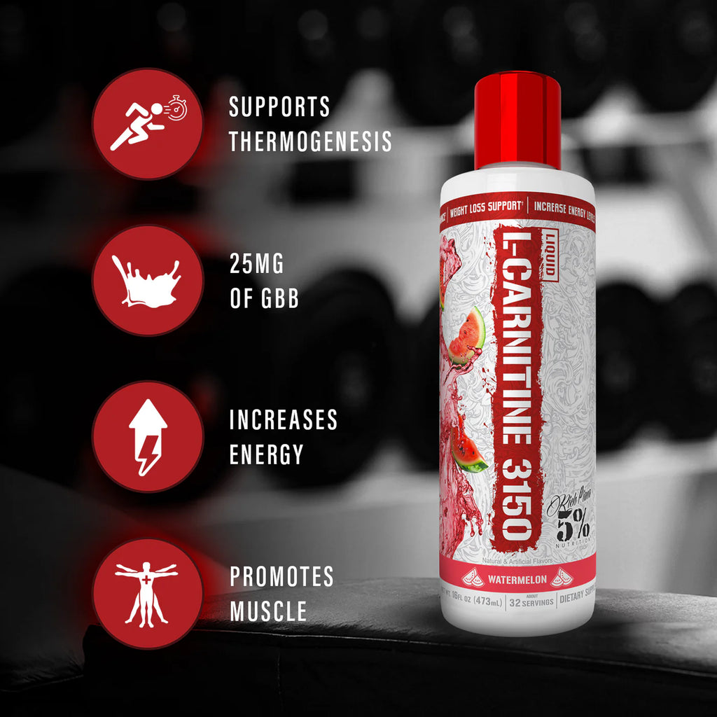 5% Nutrition Liquid L-Carnitine 3150 Legendary Series 473ml Fördelar