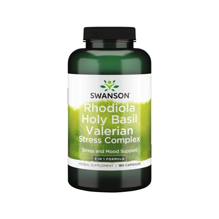 Rhodiola Holy Basil Valerian Stress Complex - 180 caps