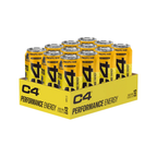 C4 Performance Energy energidryck, 12-pack i gula burkar, pineapple head-smak