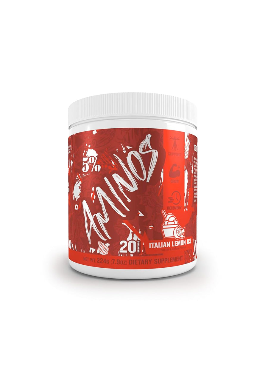5% Nutrition Aminos Code Red 224g Framsida