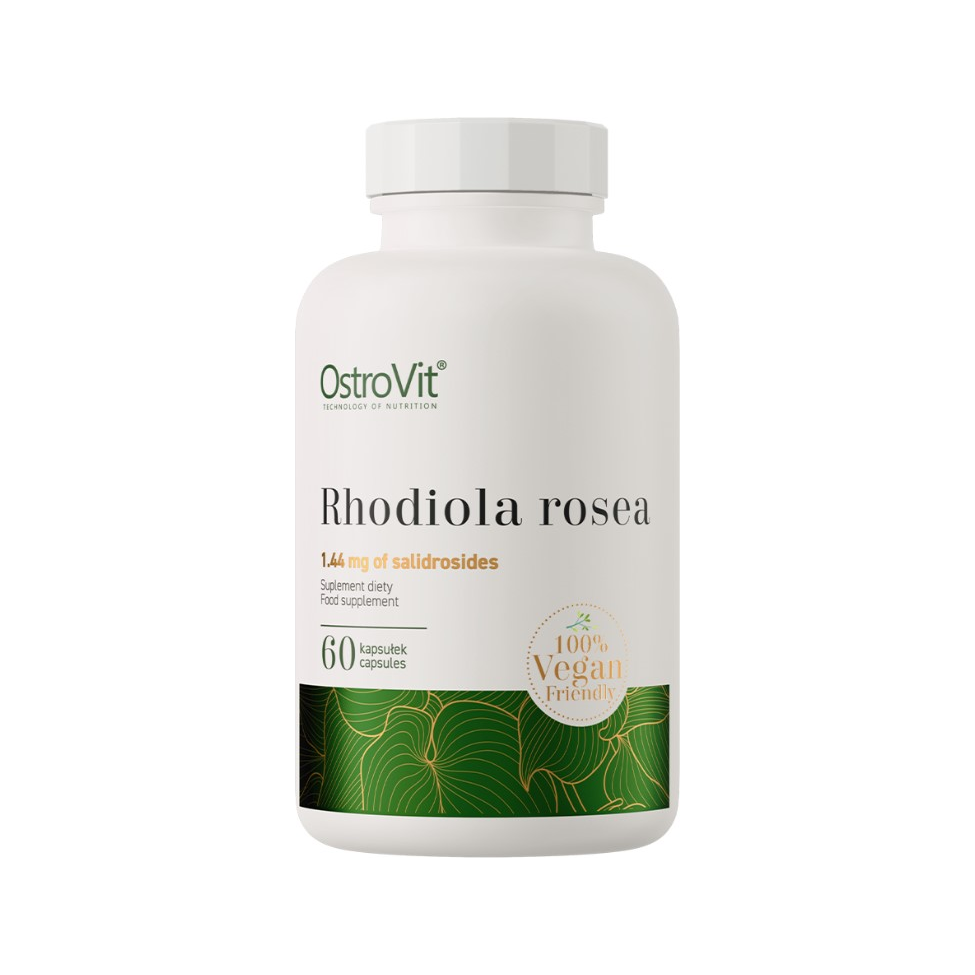 Kapseltillskott i plastflaska, OstroVit Rhodiola rosea, 60 kapslar