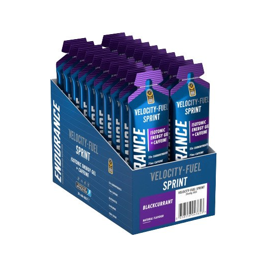 Endurance Sprint Isotonic Energy Gel + Caffeine, Blackcurrant - 20 x 60g