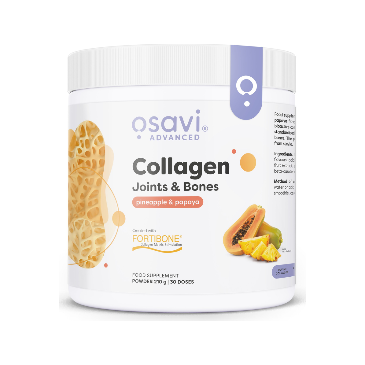 Collagen Joints & Bones, Pineapple & Papaya - 210 grams