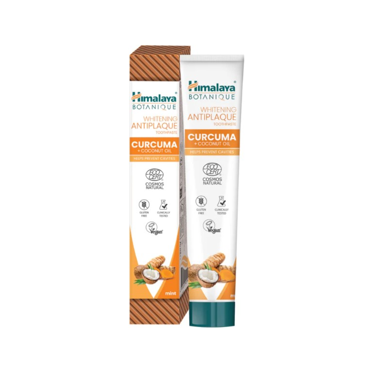 Whitening Antiplaque Toothpaste Curcuma + Coconut Oil, Mint - 75ml.