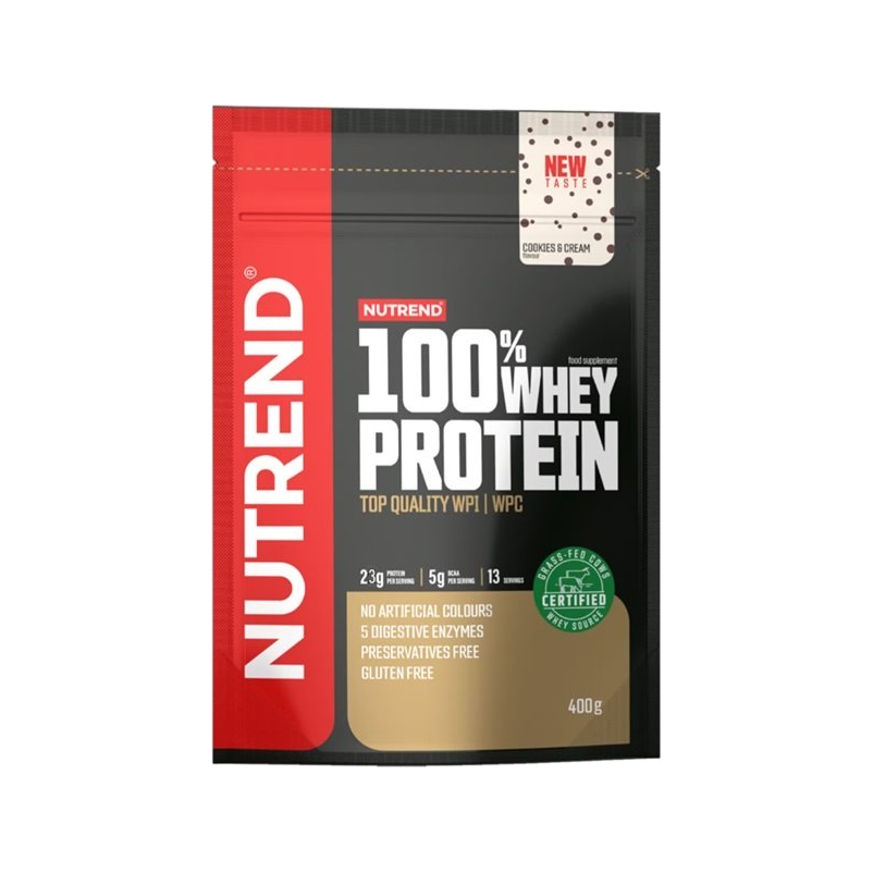 100% Whey Protein, Cookies & Cream - 400 grams