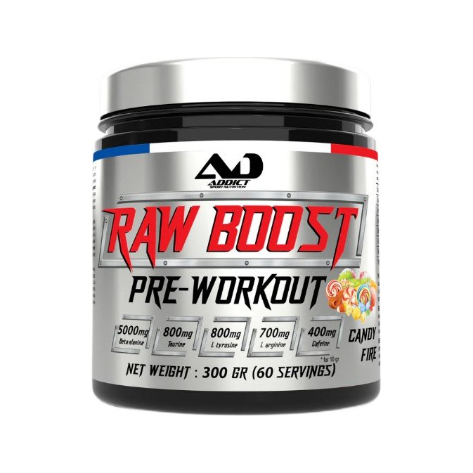 Raw Boost Pre-Workout, Candy Fire - 300 grams