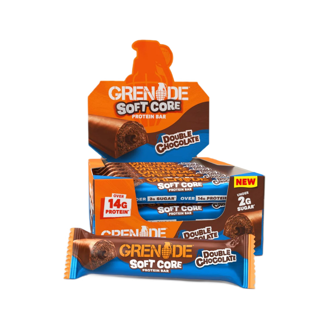 Soft Core Protein Bars, Double Chocolate - 12 x 50g