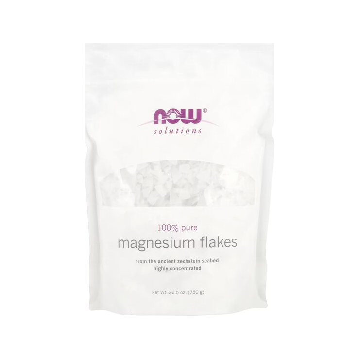 Påse med magnesiumflingor NOW, 750 g