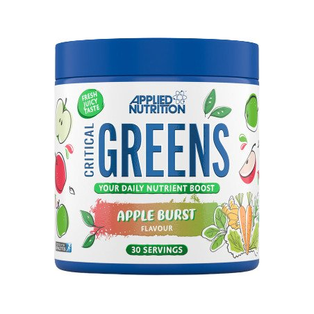 Applied Nutrition Critical Greens 150 g, Apple Burst pulverburk med blå lock