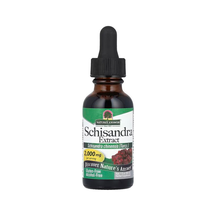 Nature's Answer Schisandra-extrakt, flaska med pipett och etikett, 2000 mg