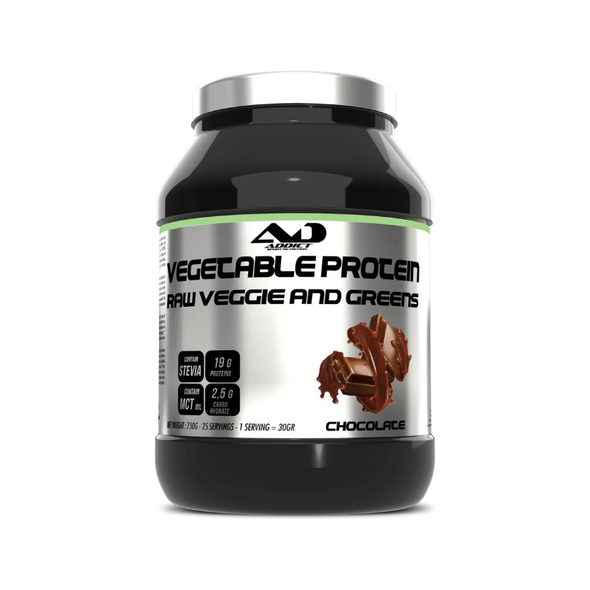Vegetable Protein Raw Veggie and Greens, Chocolate - 750 grams